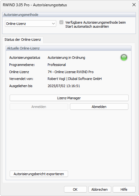 Autorisierungsstatus