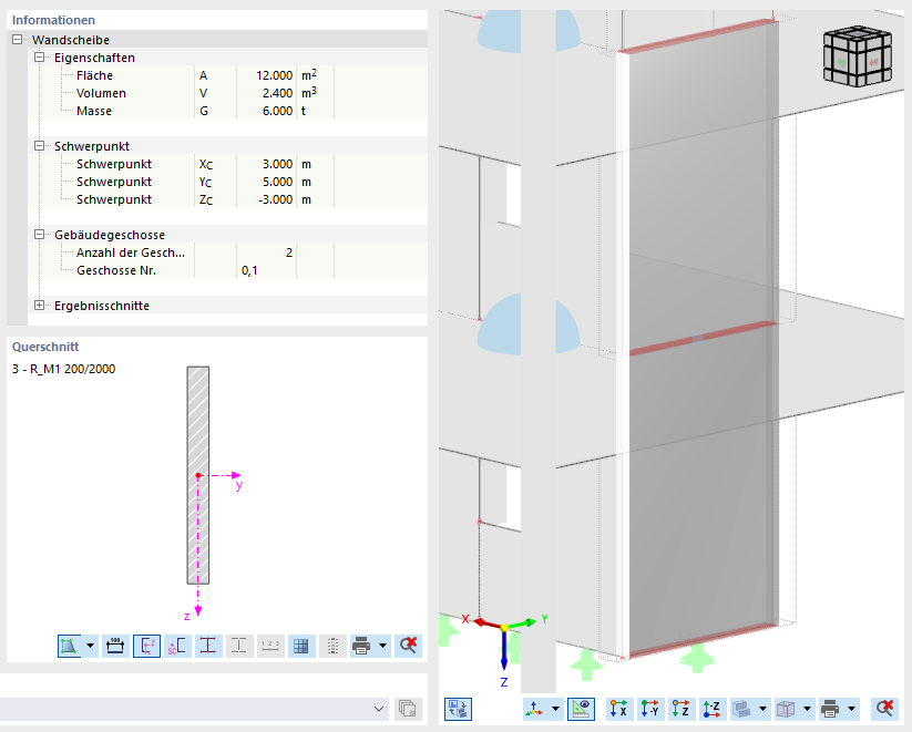 Ersatzquerschnitt des Ergebnisstabes