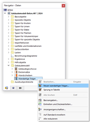 Wandartigen Träger über Navigator-Kontextmenü anlegen