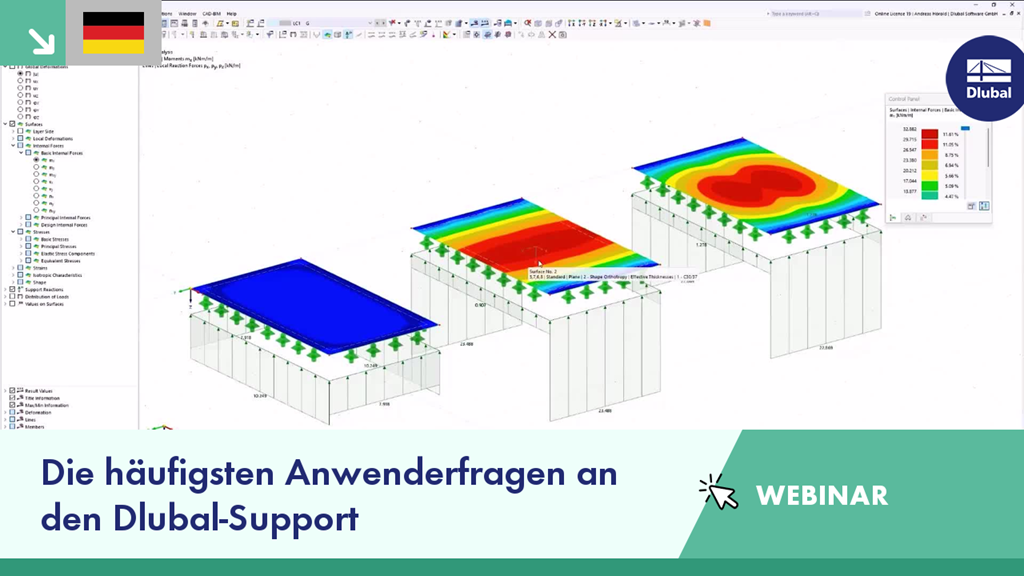 Detaillierte Antworten des Dlubal-Supportteams auf die häufigsten Fragen vom Juli 2024, die im Webinar gezeigt wurden.