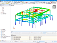 Verformung des Bürogebäudes in RFEM | © GH - Hervouet