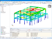 Verformung des Bürogebäudes in RFEM | © GH - Hervouet