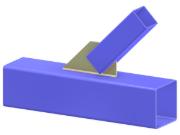Modell 005232 | Fachwerk Y-Knoten | Diagonale-zu-Gurt Verbindung über Knotenblech