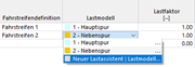 Neues Lastmodell über Listenoption erzeugen