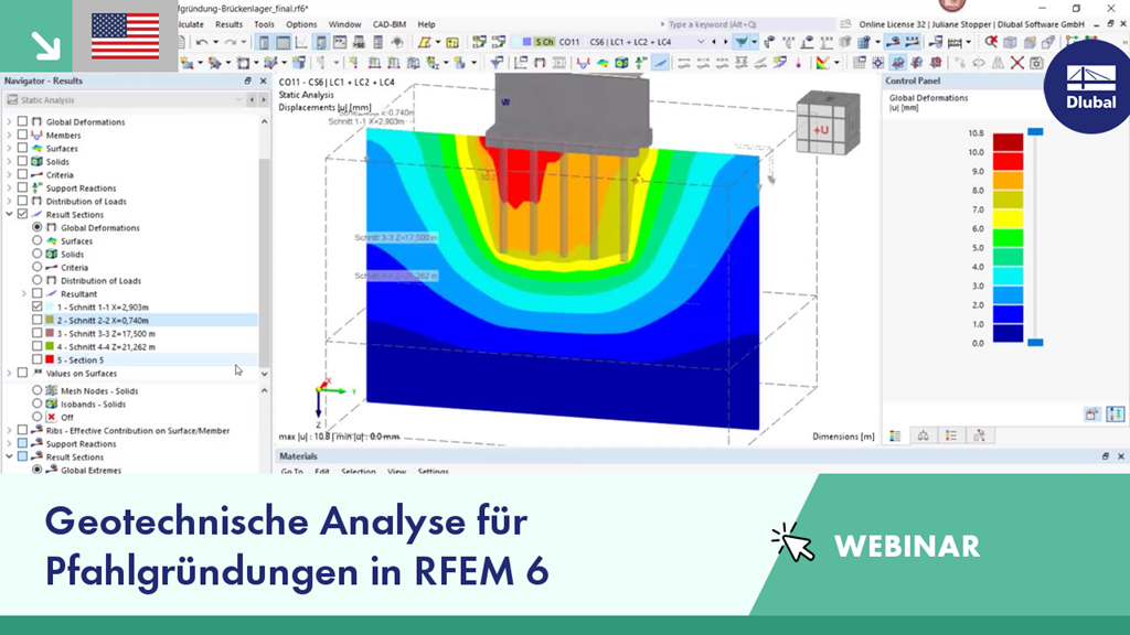 Webinar zur geotechnischen Analyse von Pfahlgründungen mit der RFEM 6 Software