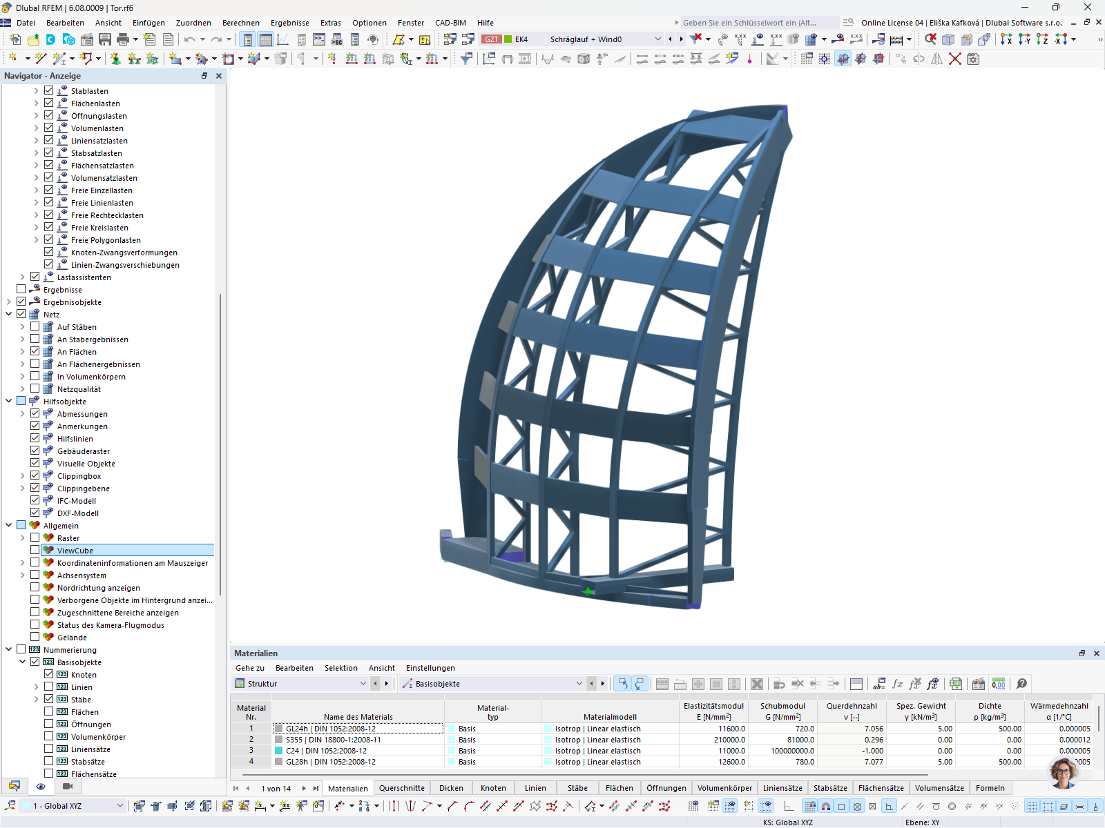 RFEM-Modell der Torkonstruktion | © Marx Krontal Partner, MKP GmbH