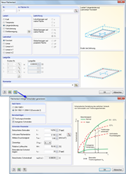 Screenshot eines Dialogfensters zur Erzeugung von Flächenlasten infolge Schwinden