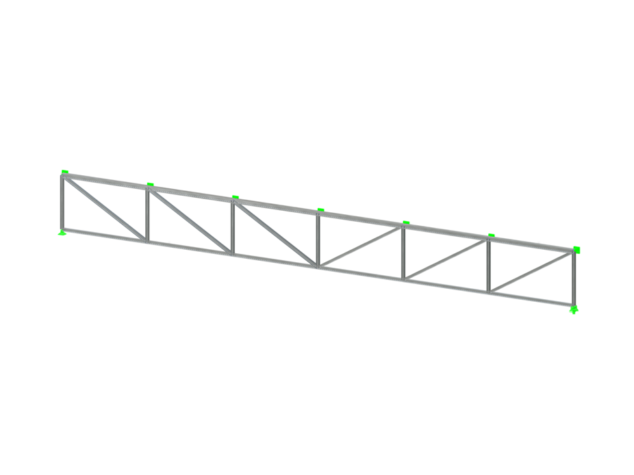 Stahlfachwerkbinder mit parametrischen Details und Analyse