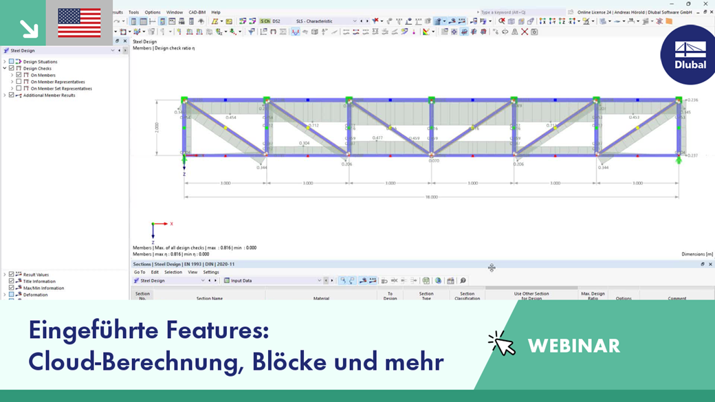 Promotional image for a webinar featuring cloud calculation and block functionality, session VG 005286.