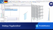 Stabtyp Ergebnislinie ermöglicht Integration von Stabschnittkräften | Produktfeature