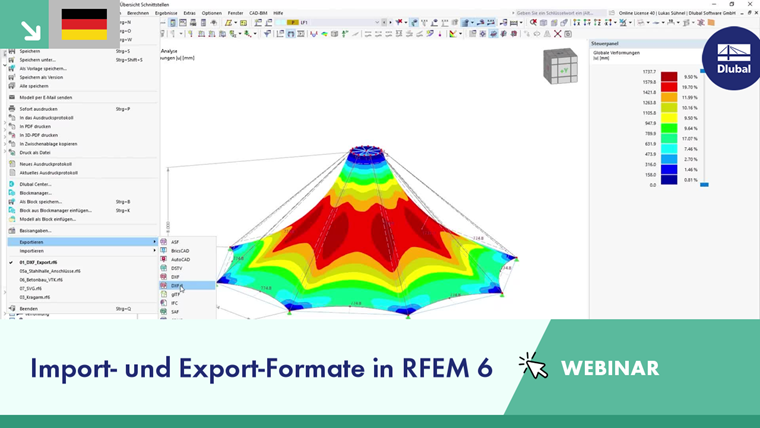 Webinar zur Demonstration von Import- und Export-Formaten in RFEM 6 (VG 005316)