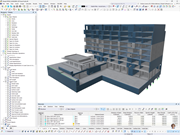 Stahlbetonfundament mit Pfahl- und Plattenelementen bemessen als „Weiße Wanne“ mit RFEM und SOILIN.