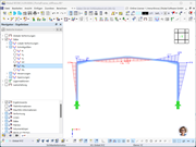 Vergleich von Simulationsergebnissen für ein Statikmodell ohne integrierte Stahlanschlüsse.