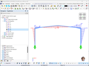 Vergleich von Simulationsergebnissen für ein Statikmodell ohne integrierte Stahlanschlüsse.