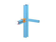 Das Bild zeigt einen biegesteifen Anschluss mit Komponente 'Stummel'.