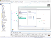 Das Tool erzeugt automatisch Starrstäbe zwischen benachbarten Objekten bei aktiver Knotenoption.