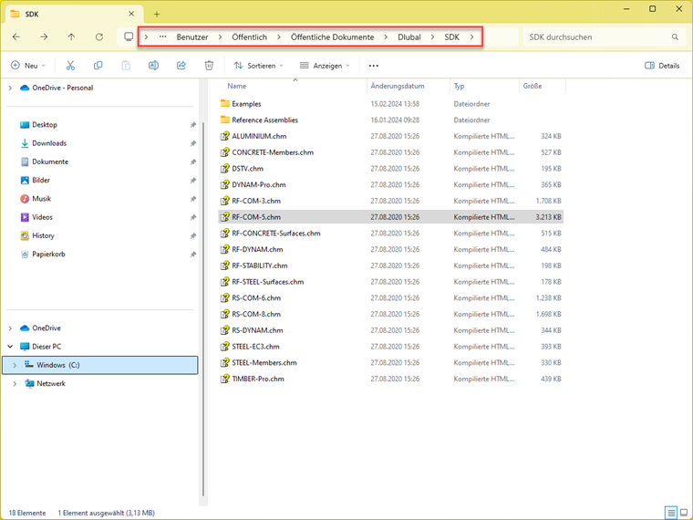 Das Bild zeigt den Verweis zu Videos und Einführungsbeispielen für die Module RF-COM und RS-COM.