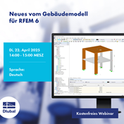 Das Bild zeigt ein Gebäudemodell für RFEM 6, das innovative Modellierungsmöglichkeiten demonstriert.