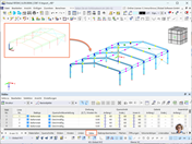 Das Bild zeigt die RFEM 6-Option „Stäbe generieren“ beim Import einer DXF-Datei und die Schnittstelleneinstellungen zur Strukturmodellierung.