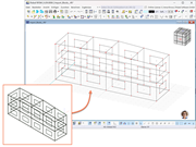 RFEM 6 zeigt die in Zerlegung befindlichen Blöcke an, wenn die Option "Blöcke zerlegen" beim Import von DXF-Dateien verwendet wird.
