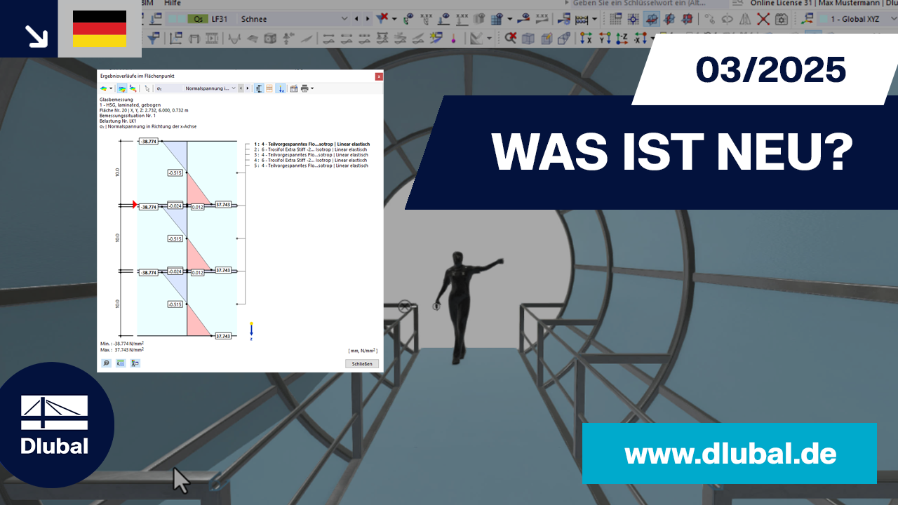 Eine Grafik zeigt die wichtigsten Aktualisierungen und Funktionen einer Softwareversion von März 2025.