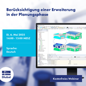 Detailreiche Darstellung der Erweiterungsplanung im Bauwesen mit strukturellen Anpassungen.