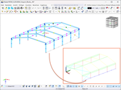 Die Option zum Exportieren von Abmessungen beim Exportieren von Daten aus RFEM 6 in DXF-Dateien ist hervorgehoben und ihre Integrations- und Einstellungsoberfläche wird gezeigt.