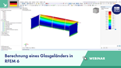 Webinar zeigt Glasgeländer-Berechnung mit Software RFEM 6 durch Visualisierung.
