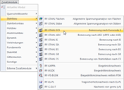 Das Menü des Zusatzmoduls für Stahlbau im RF-STAHL EC3 wird angezeigt.
