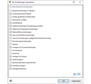 GUI-Einstellungen importieren