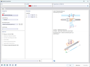 Visualisierung von RFEM 6 mit Einstellung des Lasttyps „Temperaturänderung“ und Anpassung der Mittellinientemperatur und der Temperaturdifferenz.