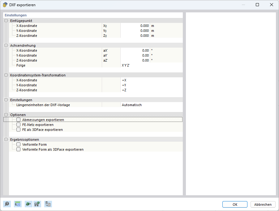 DXF Export-Funktionen für Bauwerksmodelle in RFEM illustriert technisches Datenhandling.