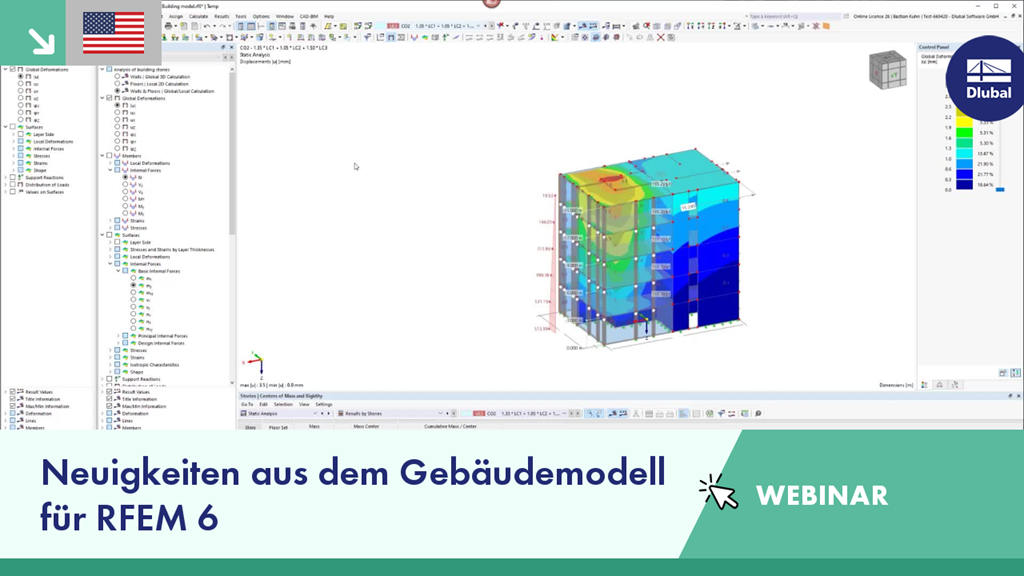 Webinar zu neuen Funktionen und Updates für die Gebäudemodellierung mit RFEM 6.