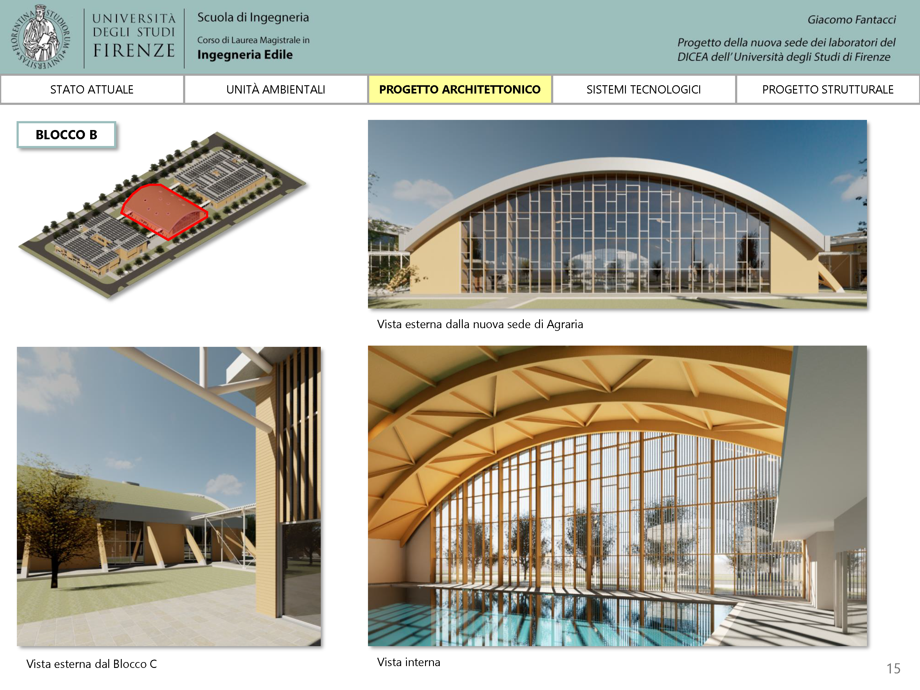 Projekt des neuen Hauptsitzes von DICEA-Laboratorium, Universität Florenz
