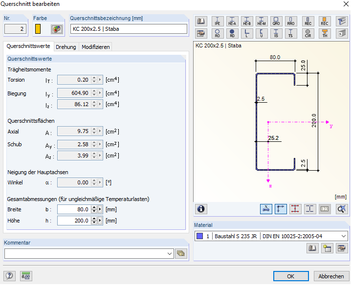 Ein detaillierter Querschnitt zeigt die Bearbeitung in einer CAD-Umgebung. Technische Details und Parameter sind sichtbar.