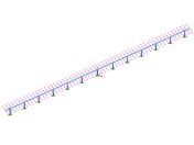 Modell einer einachsigen Solartrackeranlage (© Axial Structural Solutions)