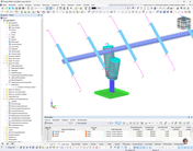 Modell des Solartrackers in RFEM (© Axial Structural Solutions)