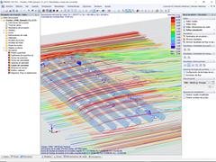 Analyse der Strömungslinien an Solartrackern in RWIND (© Axial Structural Solutions)