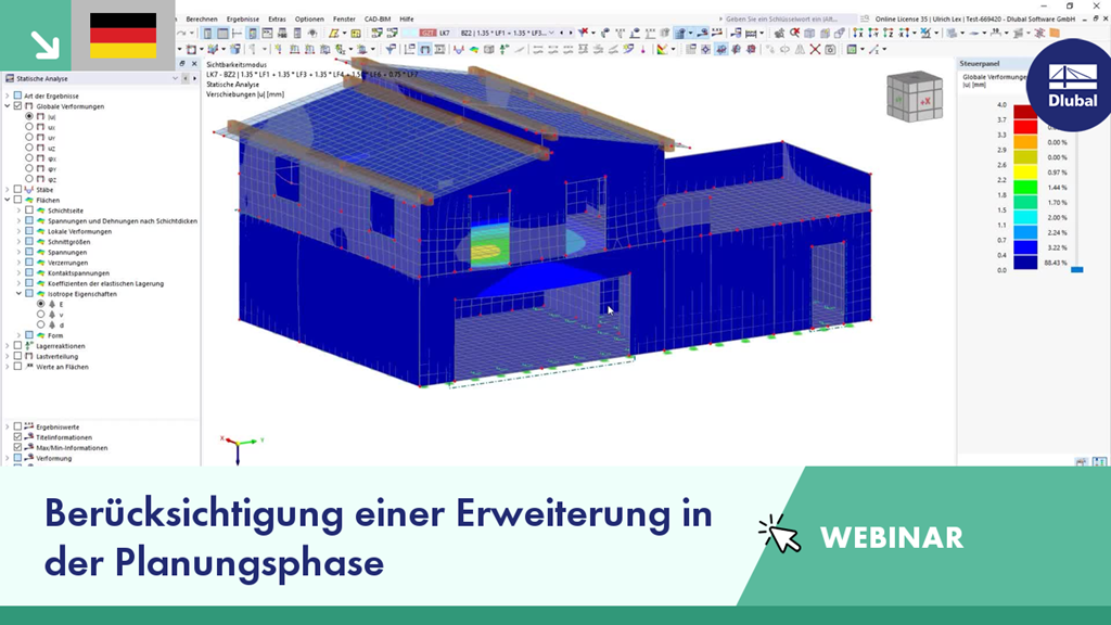 Schrittweise Erklärung zur Erweiterung in der Planungsphase eines Bauprojekts.