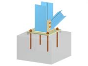 Modell 005689 | Stützenfuß mit geschraubter Diagonalverbindung