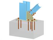 Modell 005690 | Stützenfuß mit geschraubter Diagonalverbindung