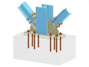 Modell 005745 | Stützenfuß mit geschraubten Diagonalen der vertikalen Ausfachung