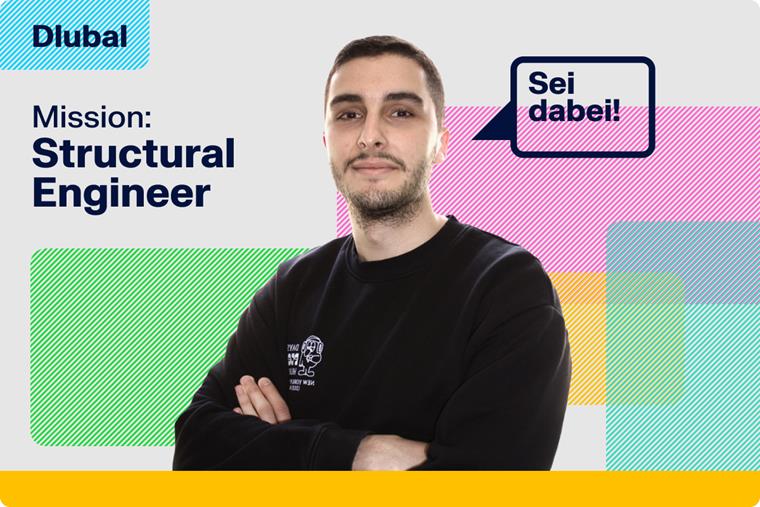 Hedi ist zufrieden mit seinem Job als Bauingenieur im Vertrieb bei Dlubal Software