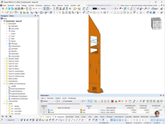 RFEM-6 Modell eines Glockenturms aus Holz, entworfen vom Ingenieurbüro Wirth Haker.