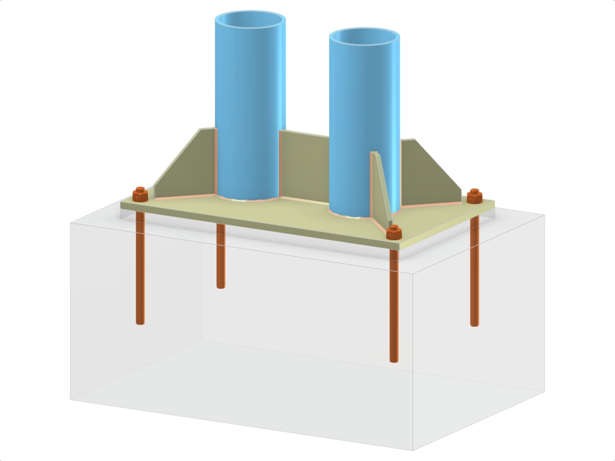 Modell 005841 | PO MERGI BUGU 435955 - Stützenfuß mit 2x CHS-Stützen