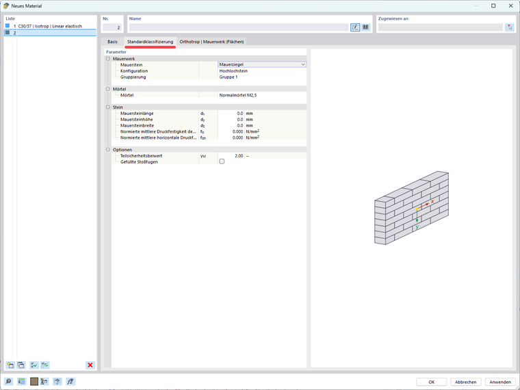FAQ 005706 | Wie kann ich Mauerwerk in RFEM 6 definieren?
