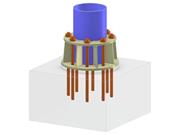 Modell 005852 | Stützenfuß mit Außenring und Rippen