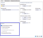 Abschnitt 'Optionen'