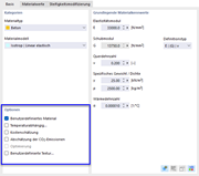 Abschnitt 'Optionen'
