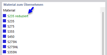 Benutzerdefiniertes Material in Bibliothek